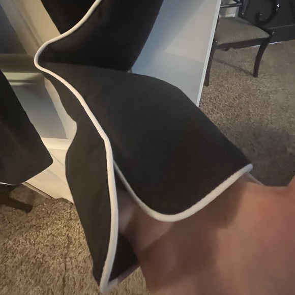 Ivanka Trump Black Tulip Hem White Piping Compression Ankle Slim Pant, size 8 - Picture 5 of 12